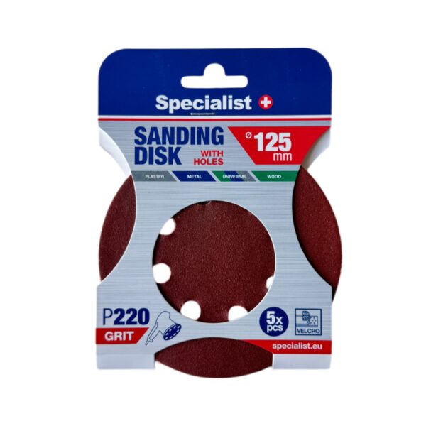 SPECIALIST+ P220 liivapaber 125mm 5tk