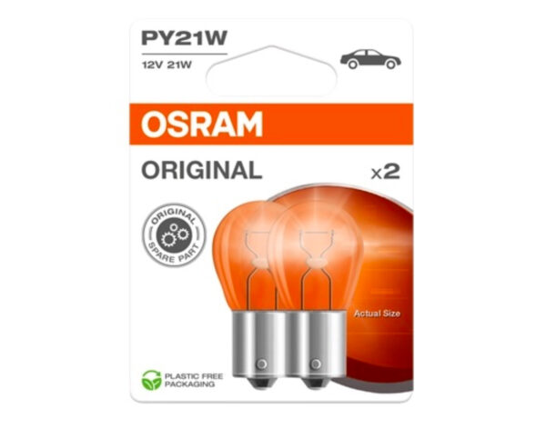 OSRAM ORIGINAL suunatule hõõgpirn 12V BAU15s PY21W 2tk