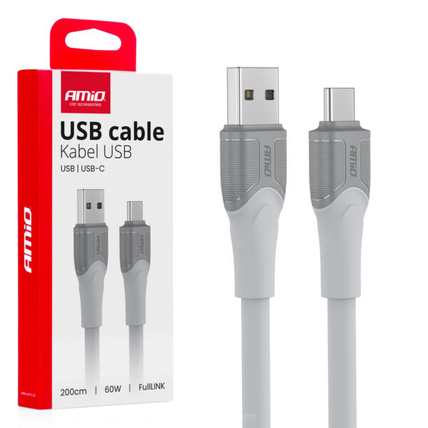 AMiO USB-A - Type-C 60W FullLINK kaabel 200cm