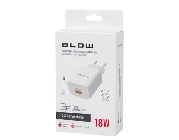 BLOW seinaadapter QC3.0 kiirlaadija 18W USB-A