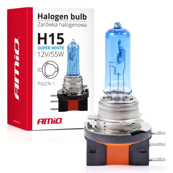 AMiO hõõgpirn 12V 55W H15 Super White