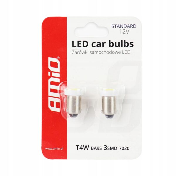 AMiO LED pirnid 3SMD T4W BA9s