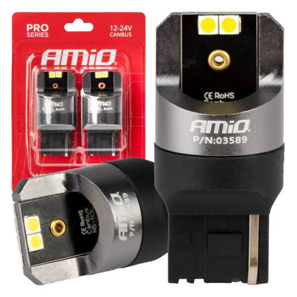 AMiO PRO Series W21W valged LED pirnid 12/24V CANBUS