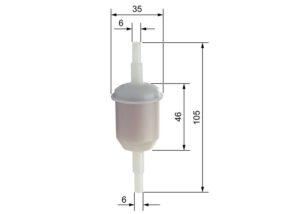 BOSCH F4058 universaalne kütusefilter
