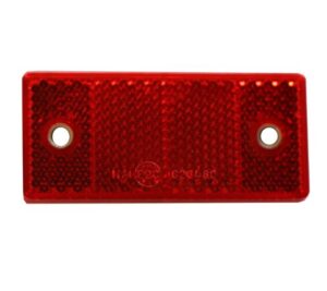 DOBMAR punane kleebitav kruviavadega helkur 69x31,5mm