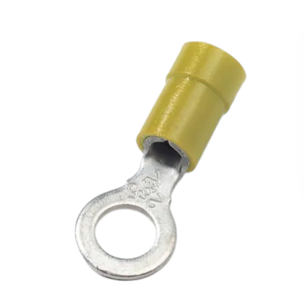 Kollane juhtmeotsik 6,4mm 2,5-6,0mm²