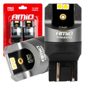 AMiO W21/5W valged LED pirnid 4x3030SMD CANBUS 12/24V