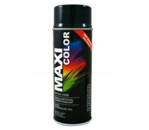 Maxi-Color grafiitmust (RAL9011) läikiv aerosoolvärv 400ml