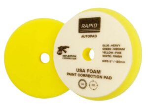 RAPID USA FOAM kollane peen poleerpadi 5″ / 125mm