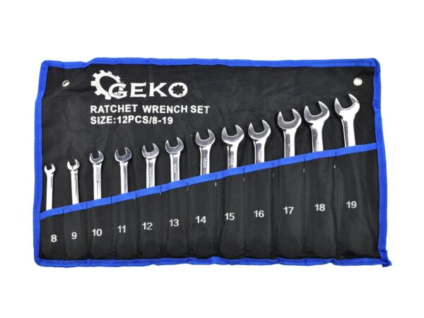 GEKO leht-käristivõtmete komplekt seinale 8-19mm