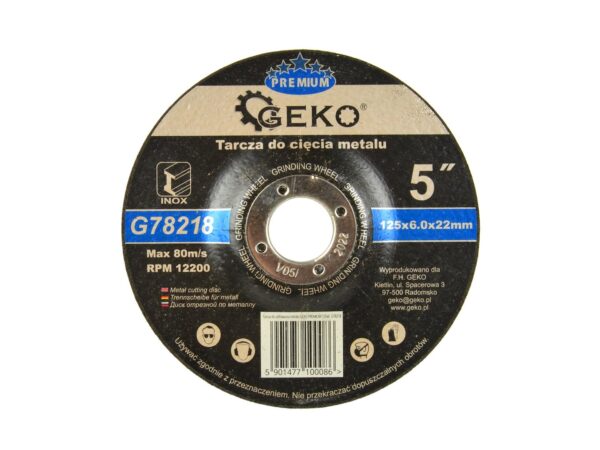 GEKO metalli lihvimise ketas 125x6,0x22,2mm