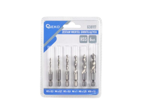 GEKOI HSS keermepuuride komplekt M3-M10 6-osaline