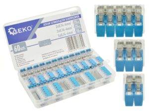 GEKO klemmliistude komplekt juhtmete ühendamiseks 0.2-4mm² 60-osaline